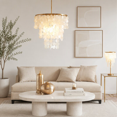 Layered Shell Chandelier Pendant Lights