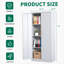 Armoire de rangement en métal robuste avec système de verrouillage, tablettes réglables et conception anti-basculement pour le garage, le bureau et la salle de classe