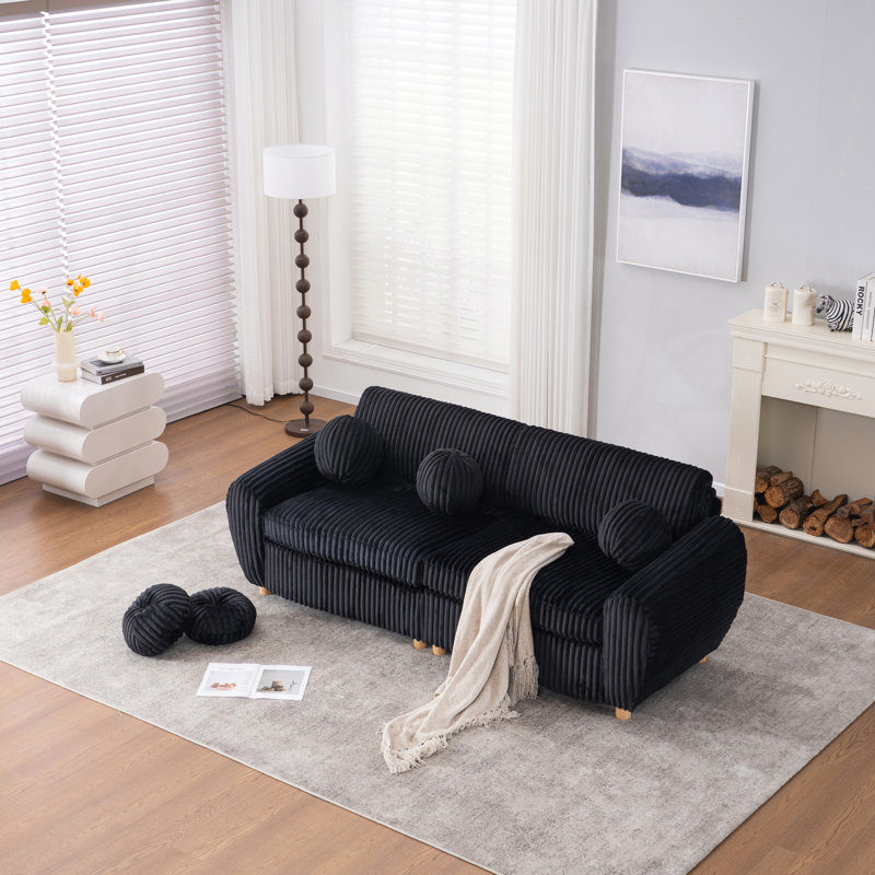 Charming Sectional Maite for Home, Enhancing Living Spaces with Comfort and Style, Black