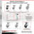 4 Piece Thermoplastic Rubber Caster Set