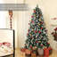 HOMCOM Artificial Pine Christmas Tree Branch Tips Steel Base Green-56004187