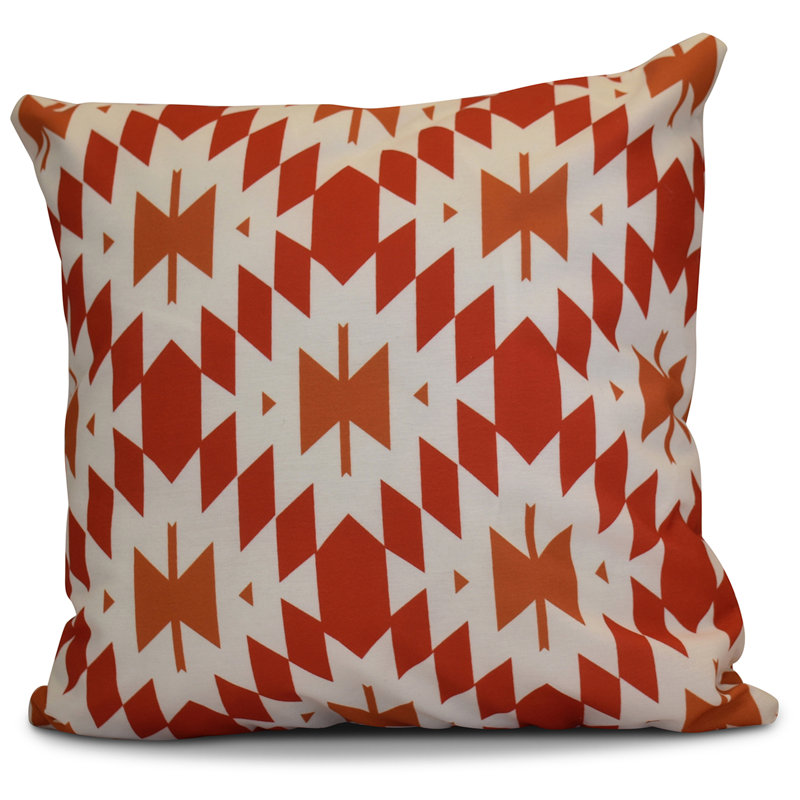 Oreiller carré HH Revival, 18 po x 18 po, Orange