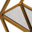 Bibliothèque hexagonale en métal avec tablettes en verre