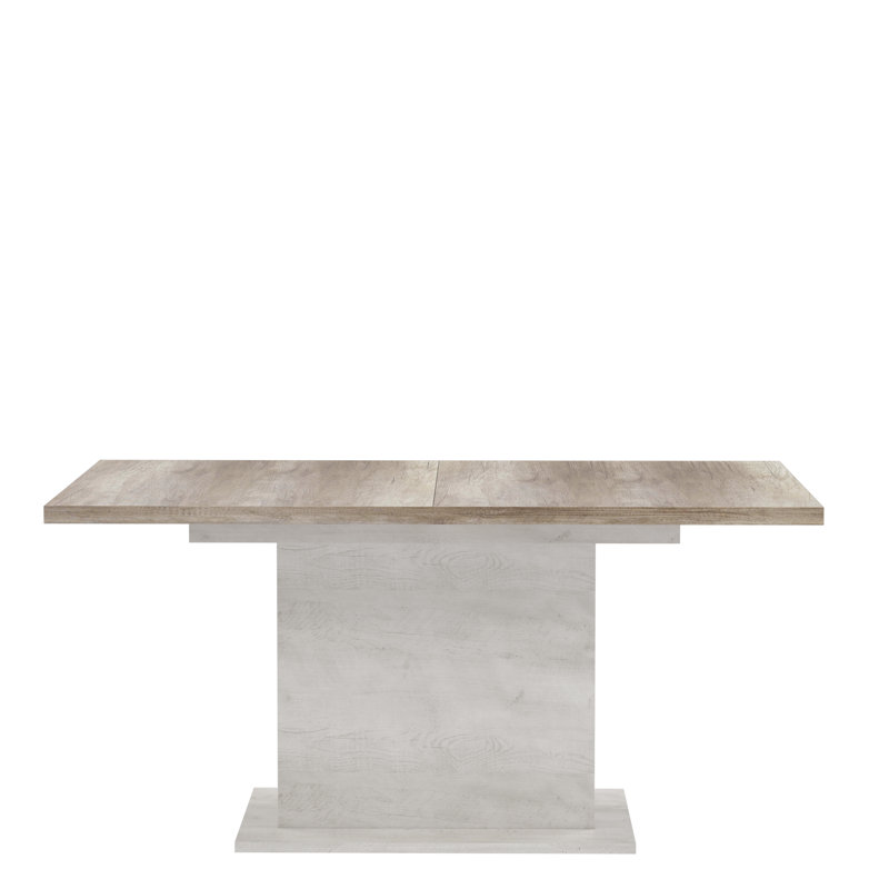Nuzzo 90 cm Extendable Rectangular Dining Table, Brown/Pinia White
