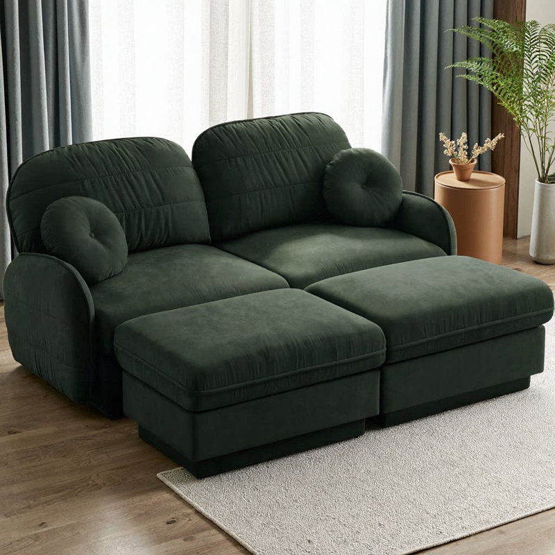 Canapé Chenille Cloud, Vert