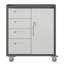 Sturdy Metal Tool Storage Cabinet With Wheels - Tool Storage Cabinet For Garage, Office, And Home Organizer Solutions, Black/Gray