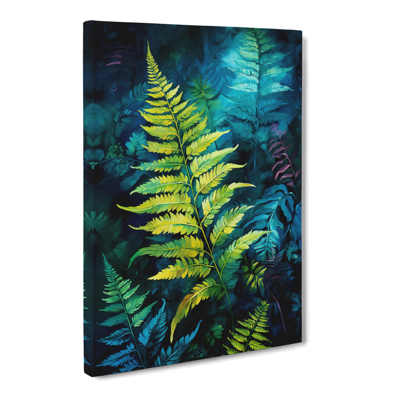 Fern Leaf Expressionism No.2 - Wrapped Canvas, 50cm H x 35cm W x 3cm D