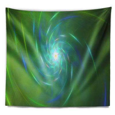 Tapisserie de conception abstract green fractal tourbillon