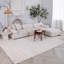 Tapis abstrait crème et beige 8 pi x 11 pi