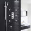 Système de douche thermostatique en acier inoxydable avec pomme de douche, jets de corps et douchette