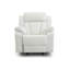 Élégant fauteuil inclinable blanc avec accoudoirs rembourrés-1174804813
