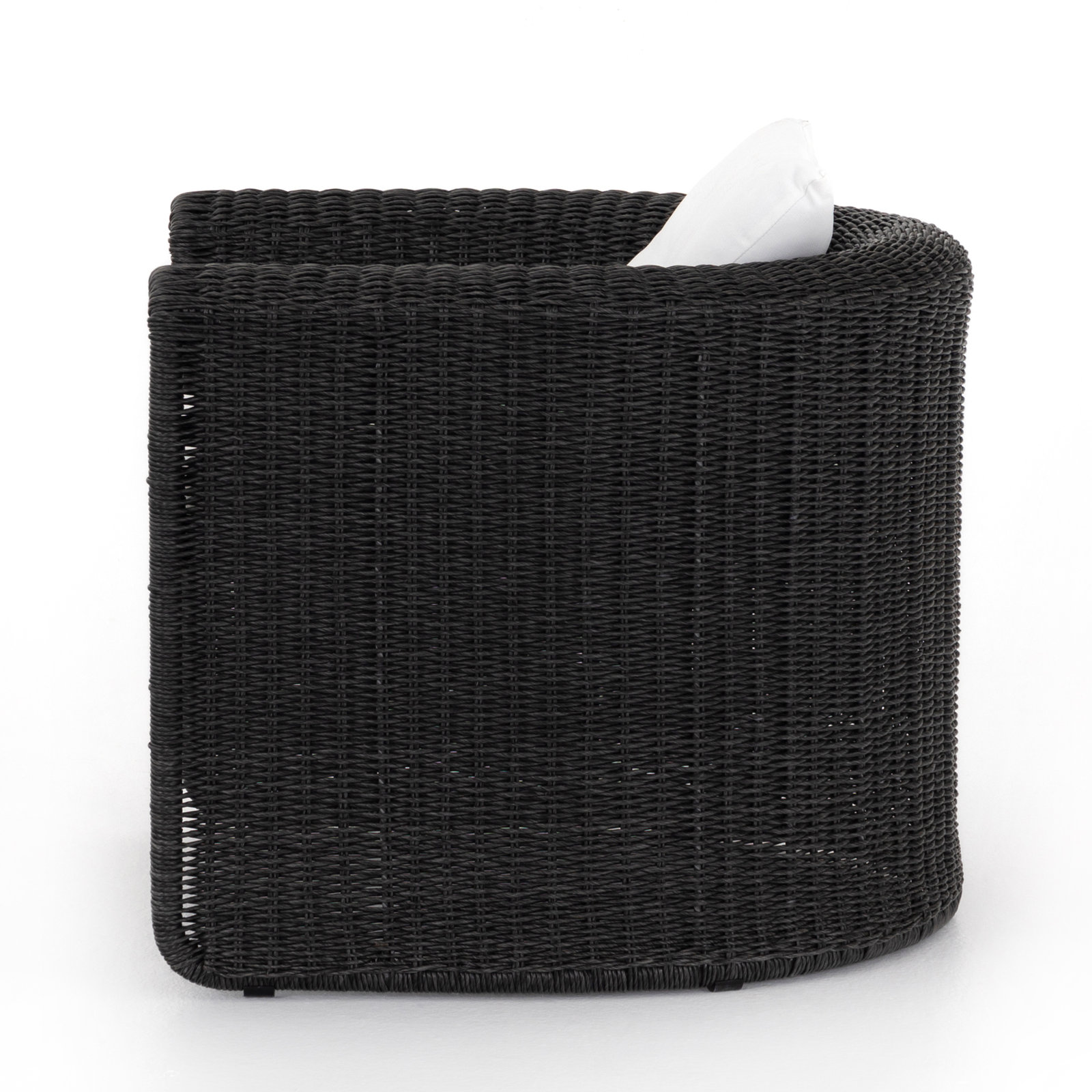 Mahi Wicker Outdoor Lounge Chair, Black