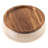 Glass Candy and Nuts Serving Container Food Storage Platter with Wooden Lid-928877439