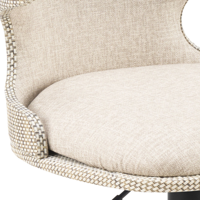 Chaise de bar pivotante pour l'extérieur, Similicuir beige