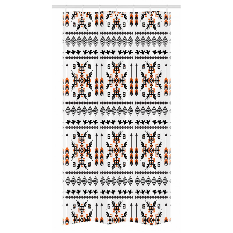 Geometric Shower Curtain with Hooks Included, 54" W x 78" L