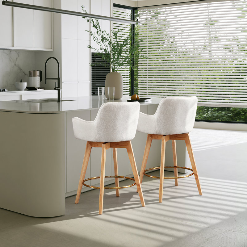 Lovetro 67.5cm Swivel Bar Stool, White