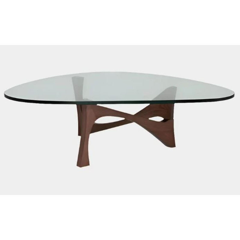 Abstract Solid Wood Coffee Table