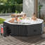 Spa gonflable, grand spa portable, spa gonflable avec couvercle isolé et pompe de chauffage