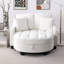 Canapé à deux places, canapé-lit double, avec accoudoirs et dossiers irréguliers, repose-pieds avec espace de rangement, deux petits coussins décoratifs, convient au salon et à la chambre à coucher-813930006
