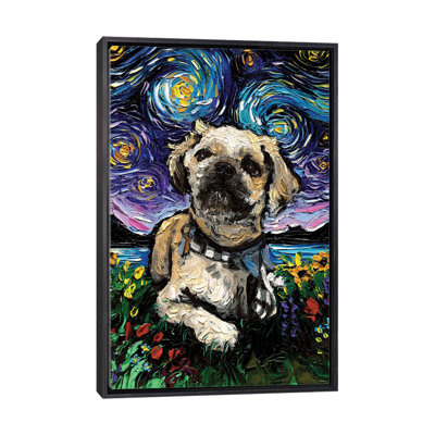 Reproduction d’art, "Shih Tzu Night III" par aja Trèves