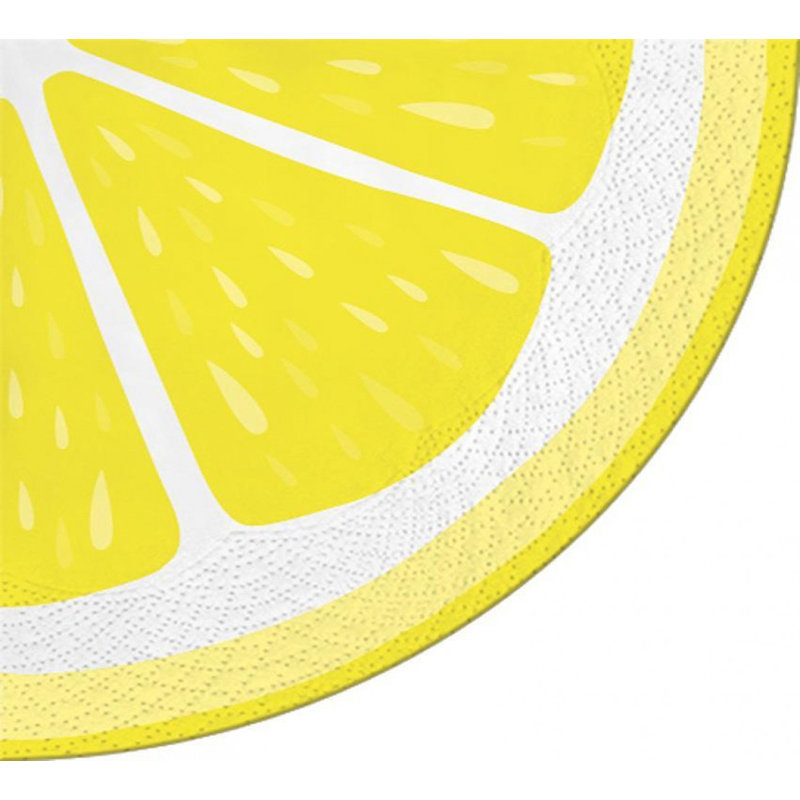 Ensemble de 20 serviettes rondes Just Lemon