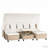 4 Piece UV-Proof Resin Wicker Patio Sofa Set with Retractable Canopy-1714970410