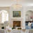 6-light Modern Dimmable 2-tiered Glass Chandelier