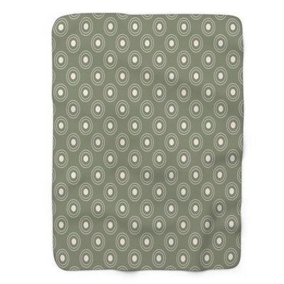 Olive Blips - couverture sherpa 1 pièce de qualité supérieure 0220