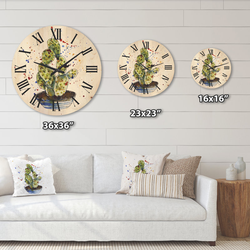 Horloge murale cactus, Moyenne