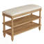Entryway Shoe Bench with Padded Seat, 2-Tier Storage Rack-302338318