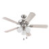 Brushed Nickel with Light Oak/Gray Oak Blades