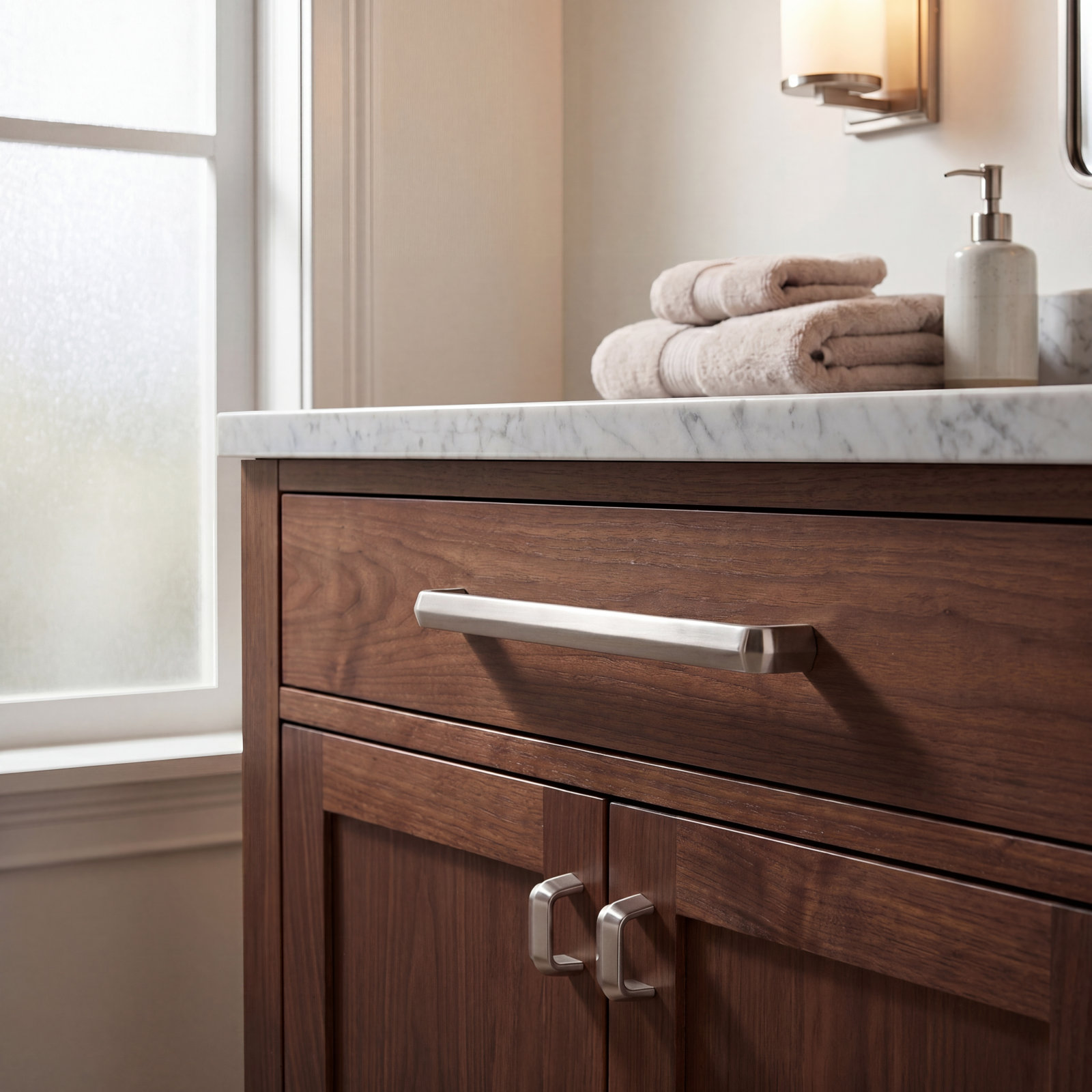 Eternity Bar Cabinet Pull, Satin Nickel, 8"