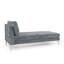 Chaise longue Yeni, 66 po, pieds modernes en fer, tissu doux-101267033