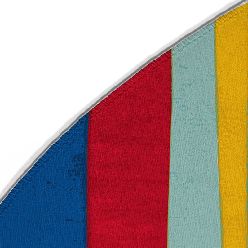 Spirited Jive Indoor And Outdoor Area Rug, Round 5'