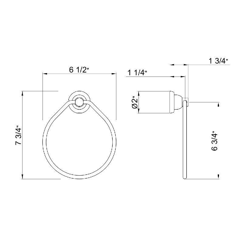 Holborn™ Towel Ring, Polished Chrome