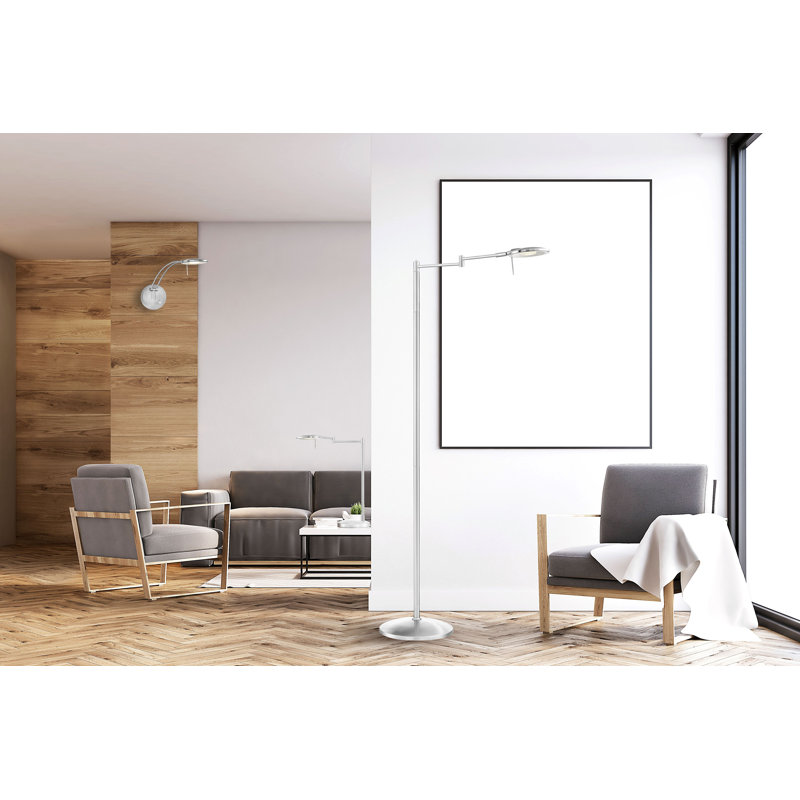 Applique murale à bras 1 lumière Millsap, Nickel satiné