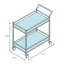 Etamin Metal Bar Cart