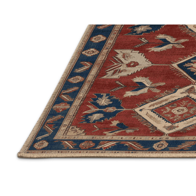 Tapis brun lavable à la machine, Rond 6 pi