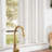 Striped Modern Farmhouse Kitchen Curtains Linen Look Cafe Curtains-671088903-671088956