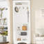 Arbre d'entrée minimaliste avec banc à chaussures, portemanteau polyvalent avec 4 crochets, armoire d'angle avec tablette réglable-1368213804