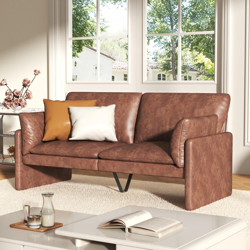3 Seater Faux Leather Sofa