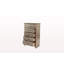 Finition naturelle en bois frappant de la commode 1 pièce avec tiroirs en chêne gris rustique / finition brune