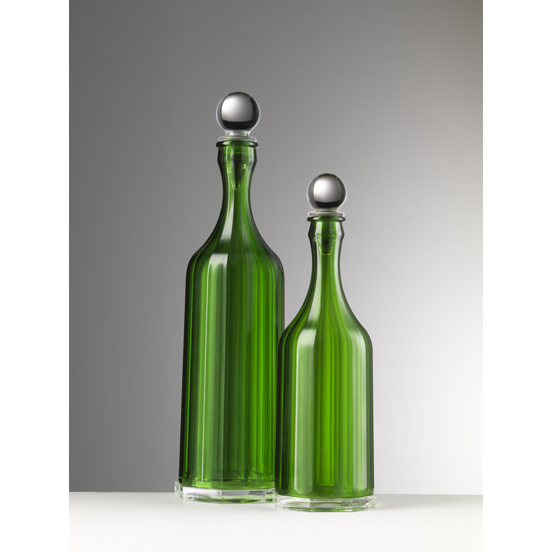 Carafe à whisky Bona Sm, Vert, H 12 po x l 3,5 po x P 3,5 po