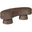 Banc rembourré en velours brun Zenna-1821666954