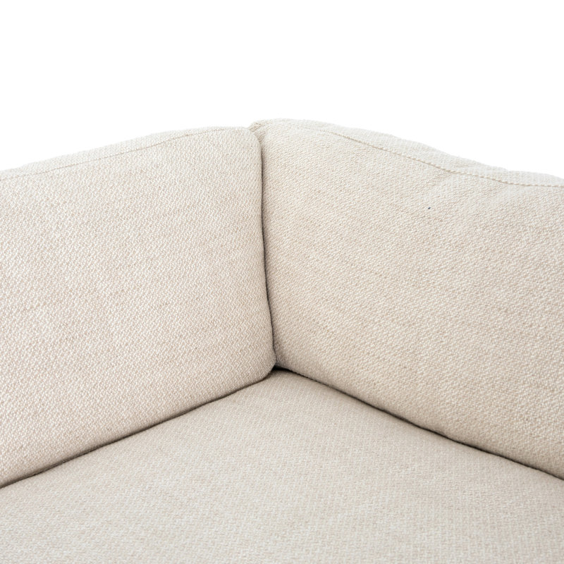 Everly Chaise Sectional, Left Hand Facing, Irving Taupe Polyester Blend, 32" H x 125" W x 70" D