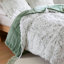 Ensemble de 2 mini édredons en fausse fourrure à poils longs pour lit simple / simple TG vert / blanc