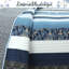 Ensemble de courtepointe réversible blanc / bleu / bleu marine -949702361