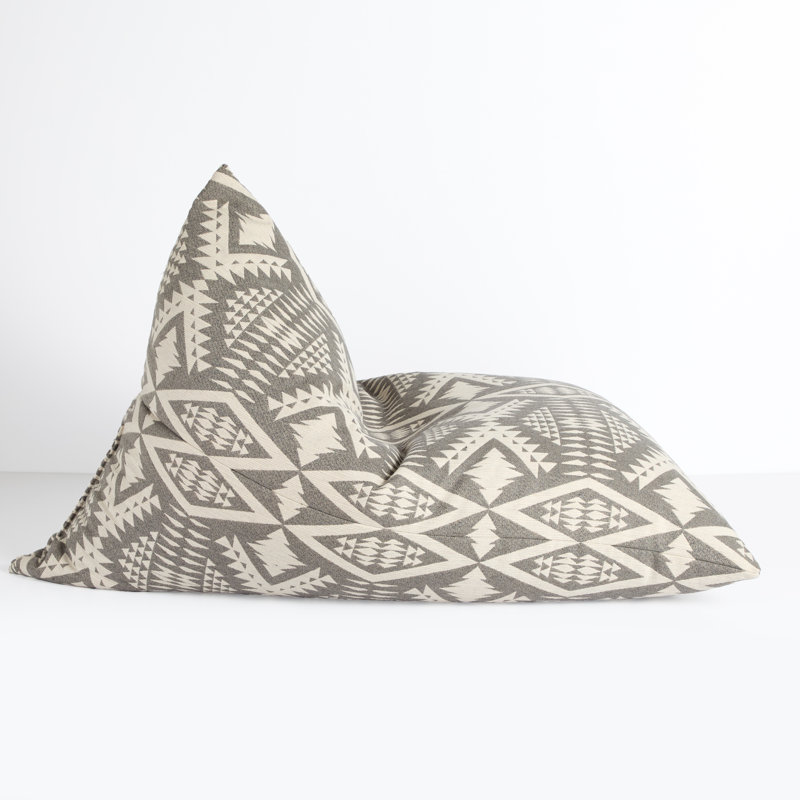 Sunbrella® Outdoor Friendly Bean Bag Lounger, Gray/Tan Polystyrene