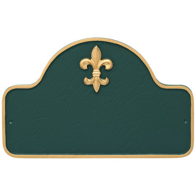 Fleur de Lis 1-Line Wall Address Plaque