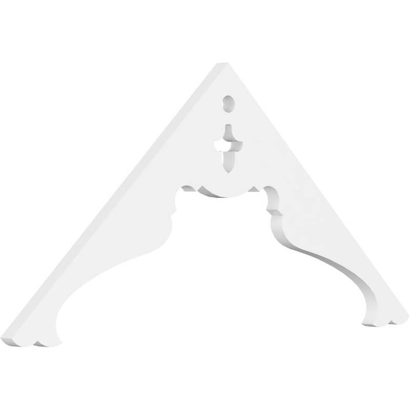Heath Signature Urethane Gable Pediment, Primed Tan, 16.5"H x 36"W, 11/12
